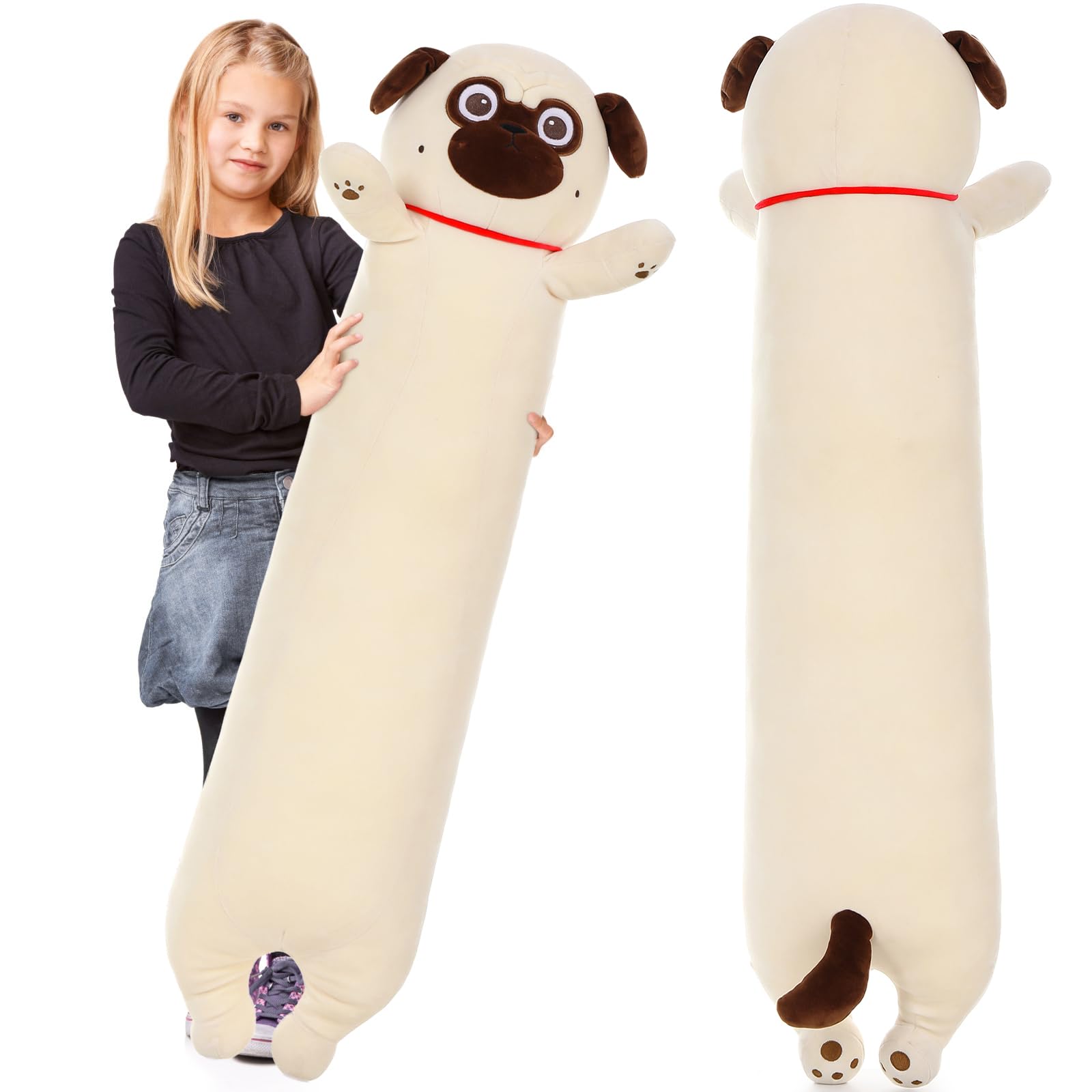 Amazon.co.jp: MaoGoLan ジャイアントパグぬいぐるみ枕 43インチ 犬用